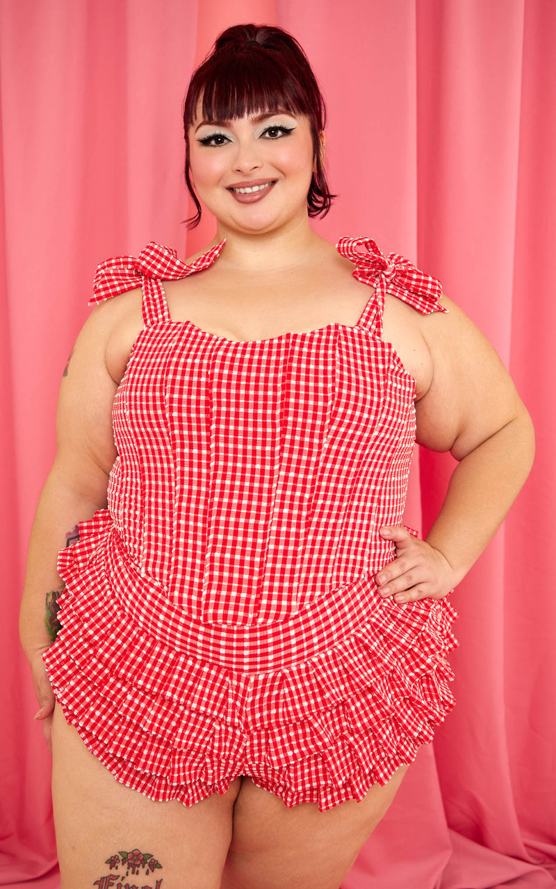 The Corset Top in Cherry Pie