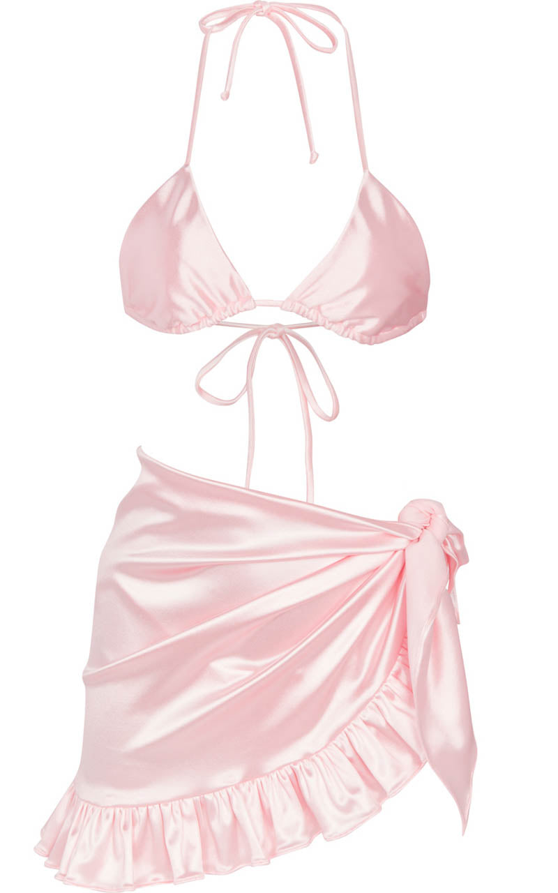 Daydream Wrap Skirt in Satin