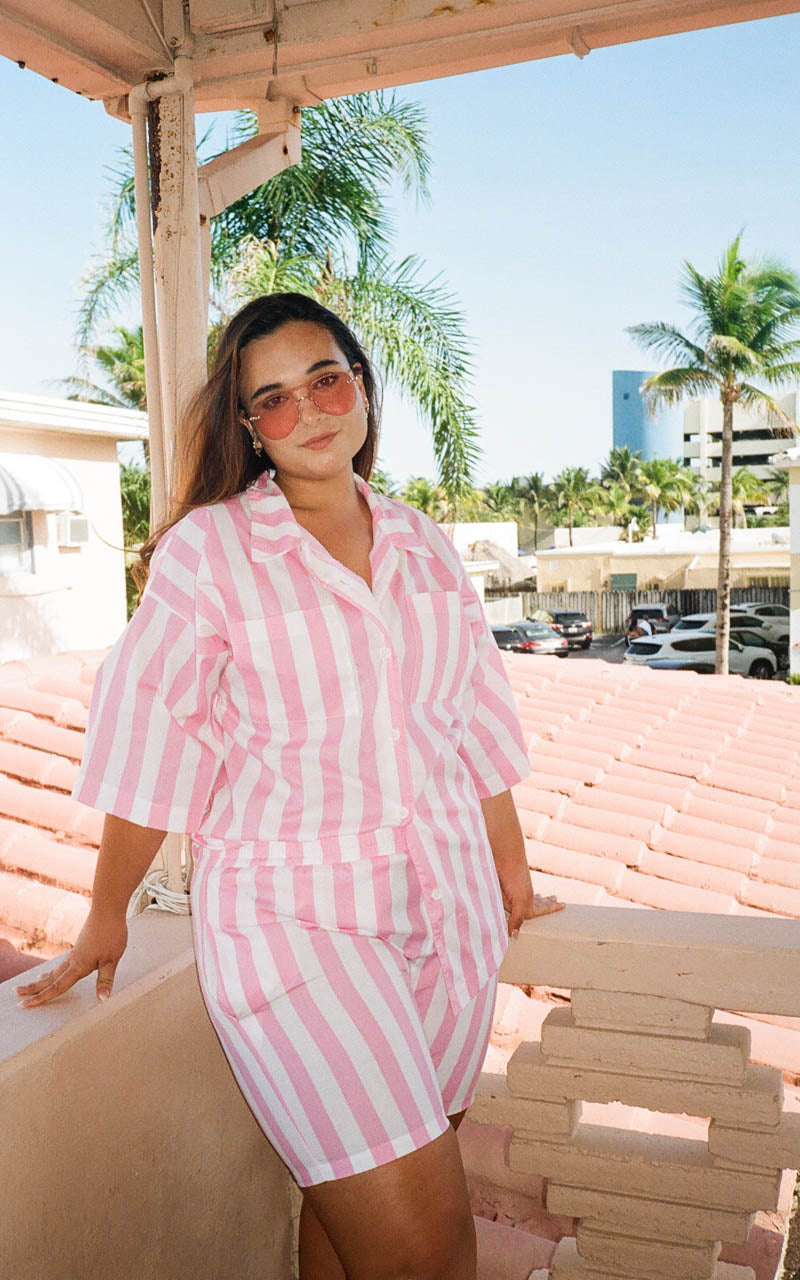 Seaside Shorts in Cotton Striped